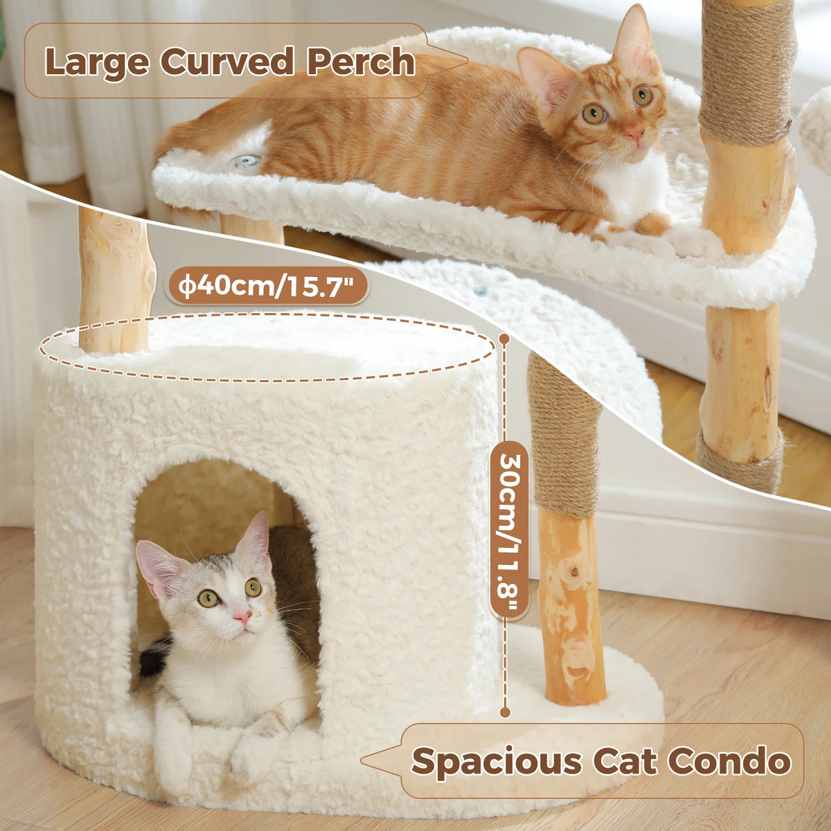 Pawsoftly LuxeNest™ Modern Cat Tree Tower