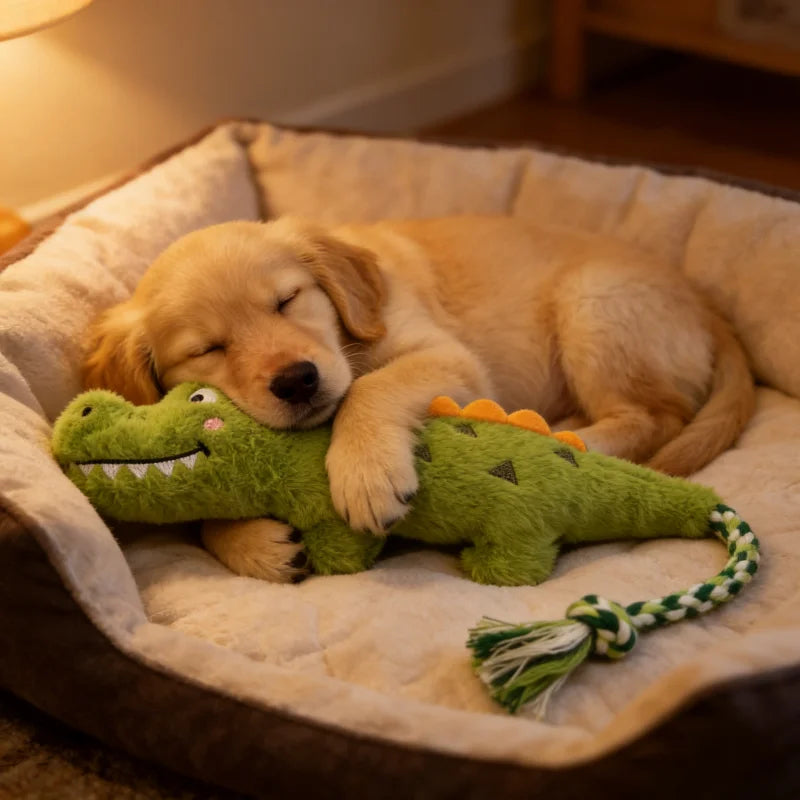 Pet Crocodile Chew Knotted Plush Toy